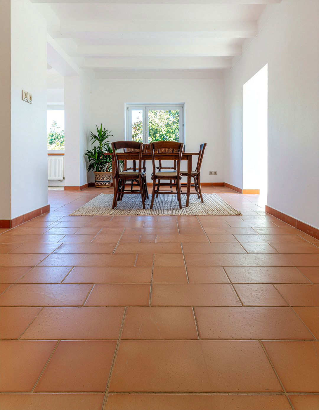 Terracotta Flooring - 30 Greek dining room ideas