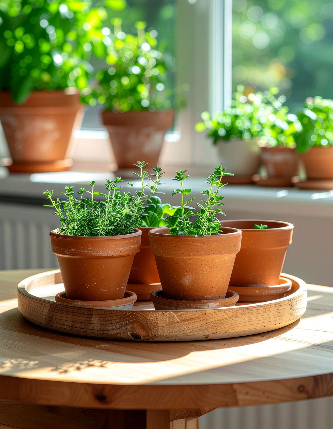 Terracotta Herb Pot Collection - 30 indoor herb garden kitchen ideas