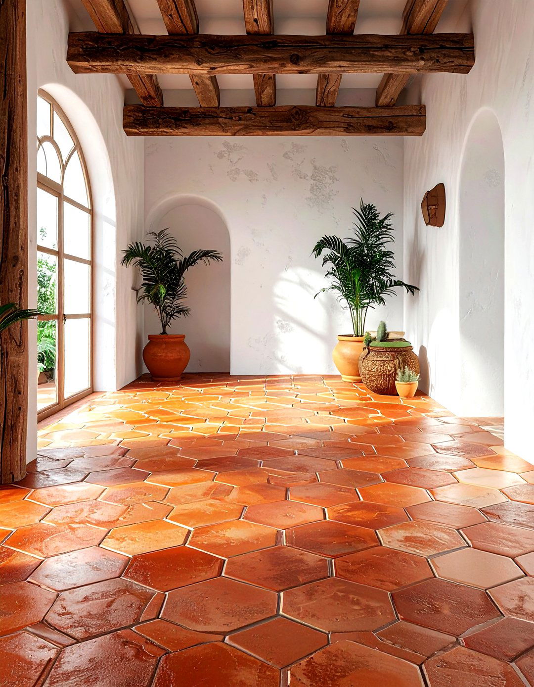 Terracotta Hexagon Floor - 30 hexagon floor kitchen ideas