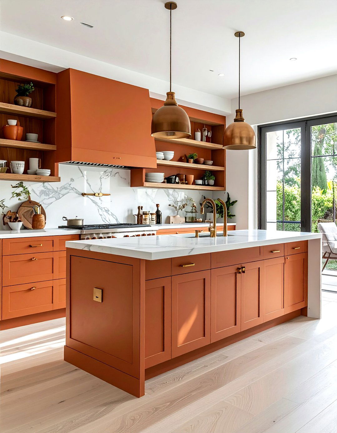 Terracotta Kitchen Cabinet - 30 terracotta decor ideas