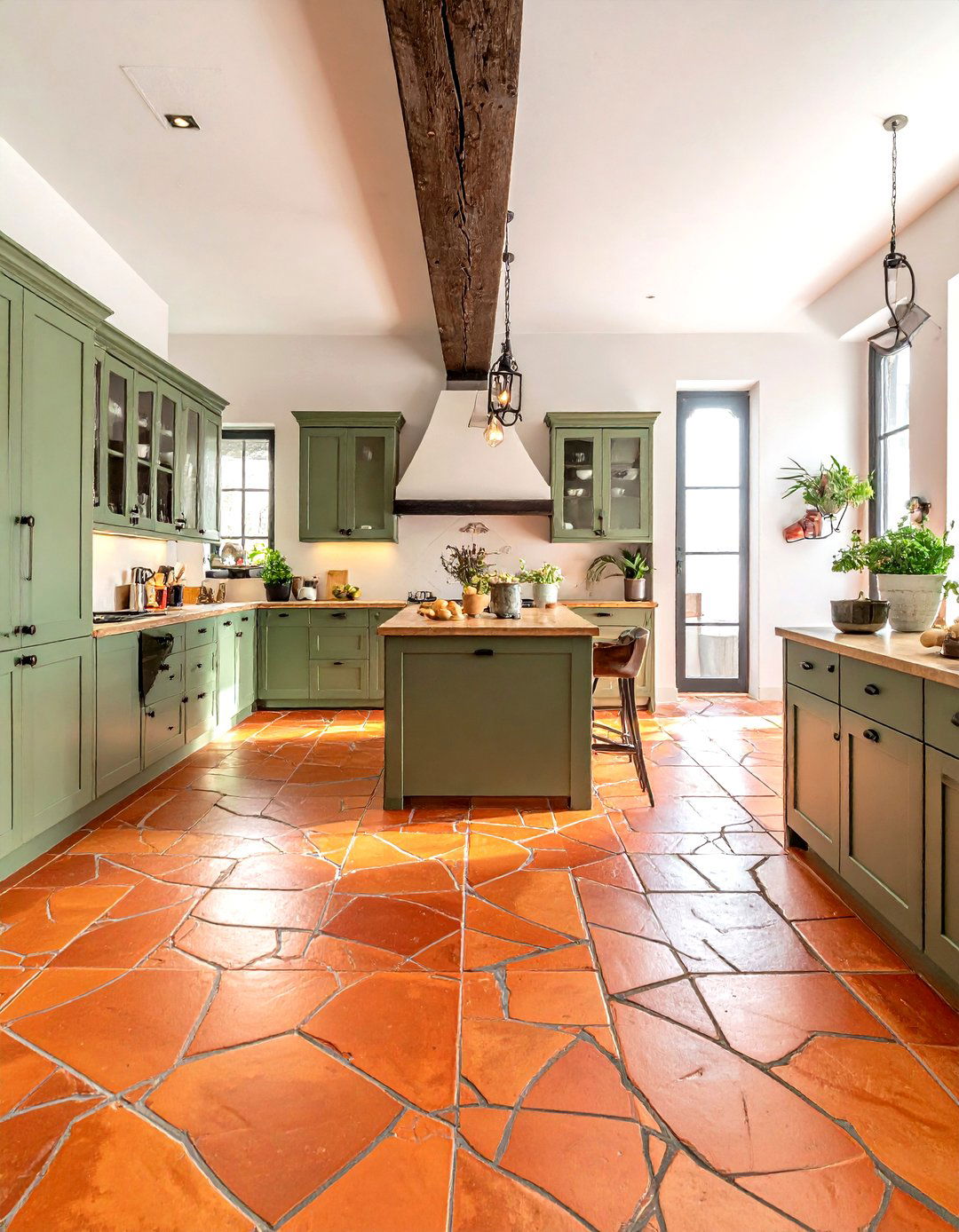 Terracotta Kitchen Floor Tile - 30 tile floor kitchen ideas