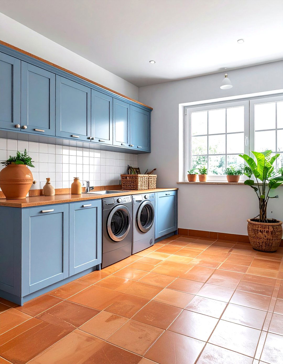 Terracotta Laundry Room - 30 terracotta decor ideas