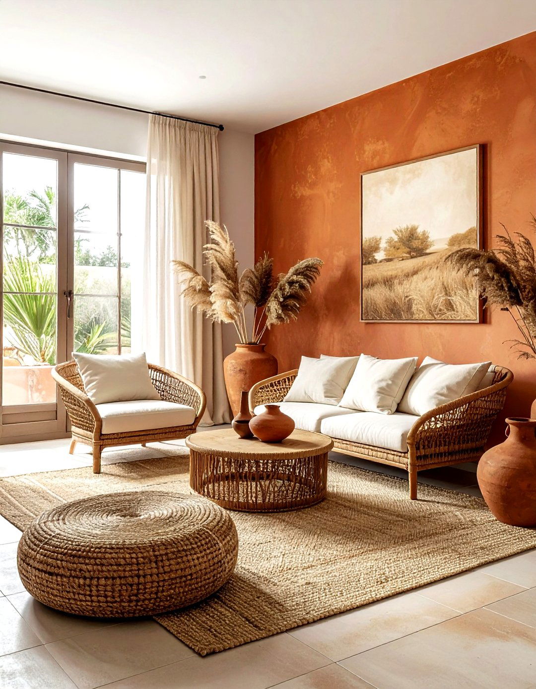 Terracotta Living Room Decor - 30 living room accent color ideas