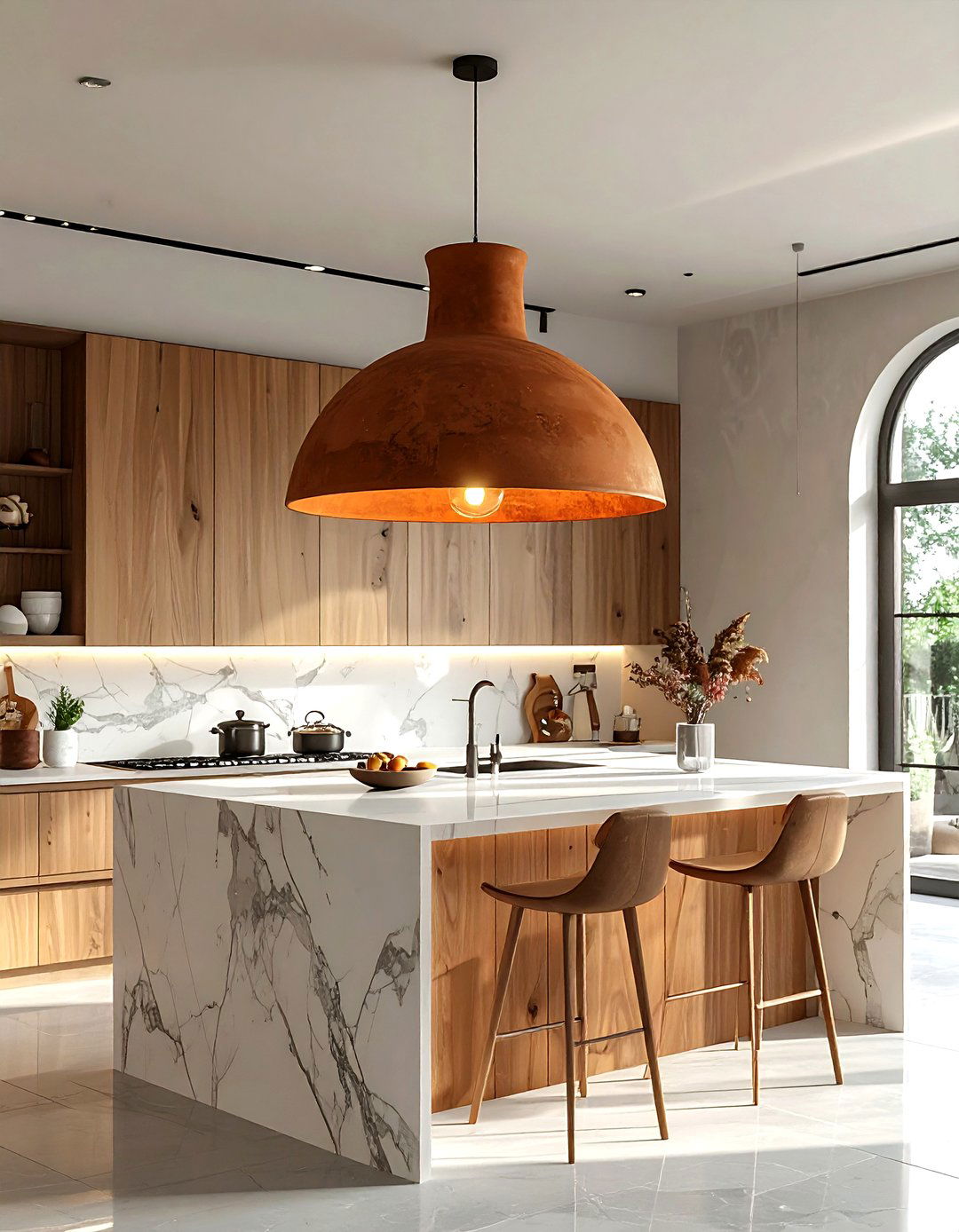 Terracotta Pendant Light - 30 terracotta decor ideas