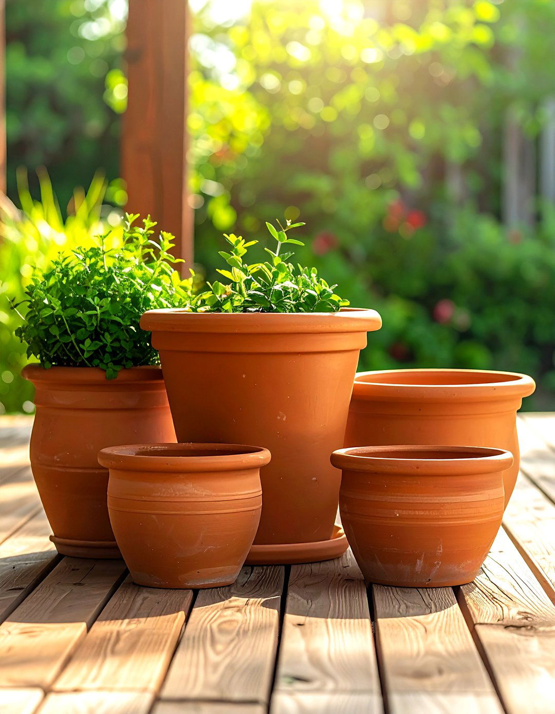 Terracotta Pot Cluster - 30 inexpensive decor ideas