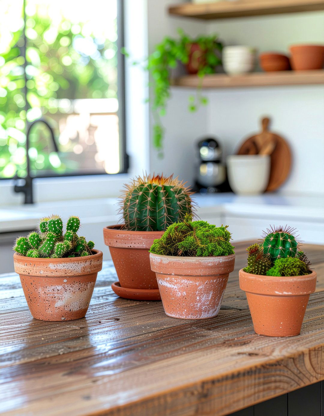 Terracotta Pot Cluster - 30 kitchen centerpiece ideas