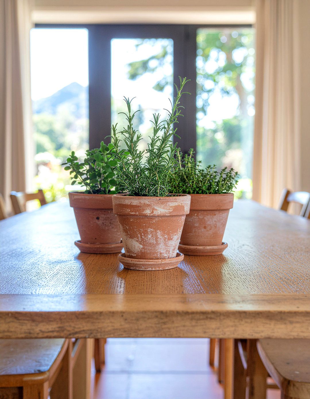 Terracotta Pot Cluster - 30 everyday centerpiece dining ideas