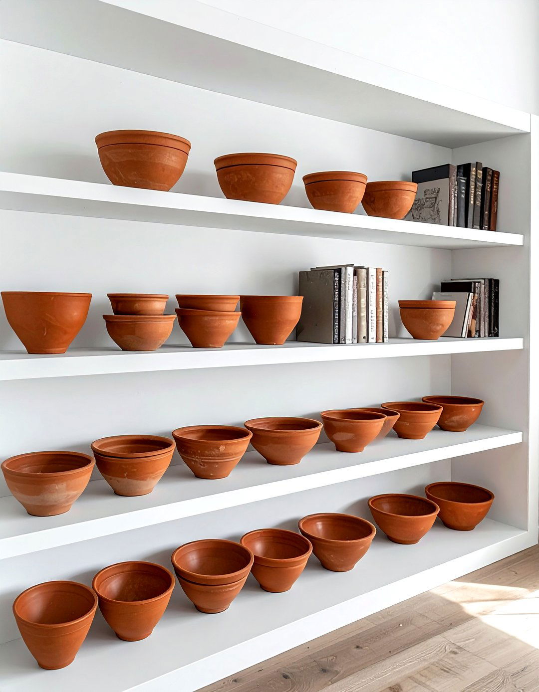 Terracotta Shelving Decor - 30 terracotta decor ideas
