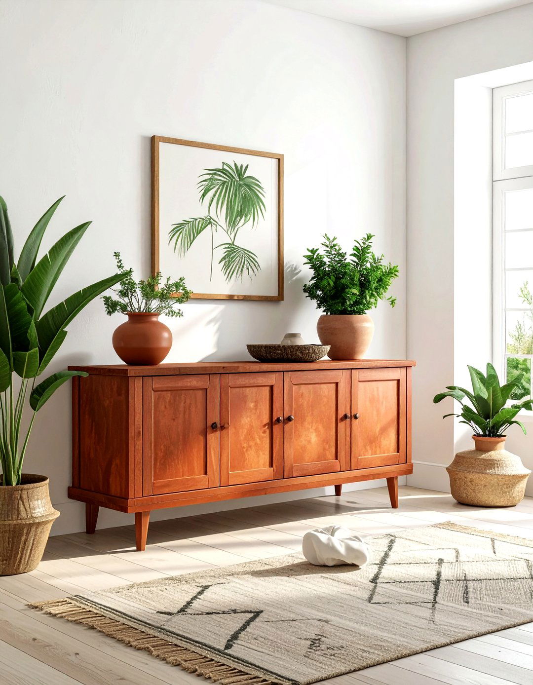 Terracotta Sideboard - 30 painted dining room furniture ideas