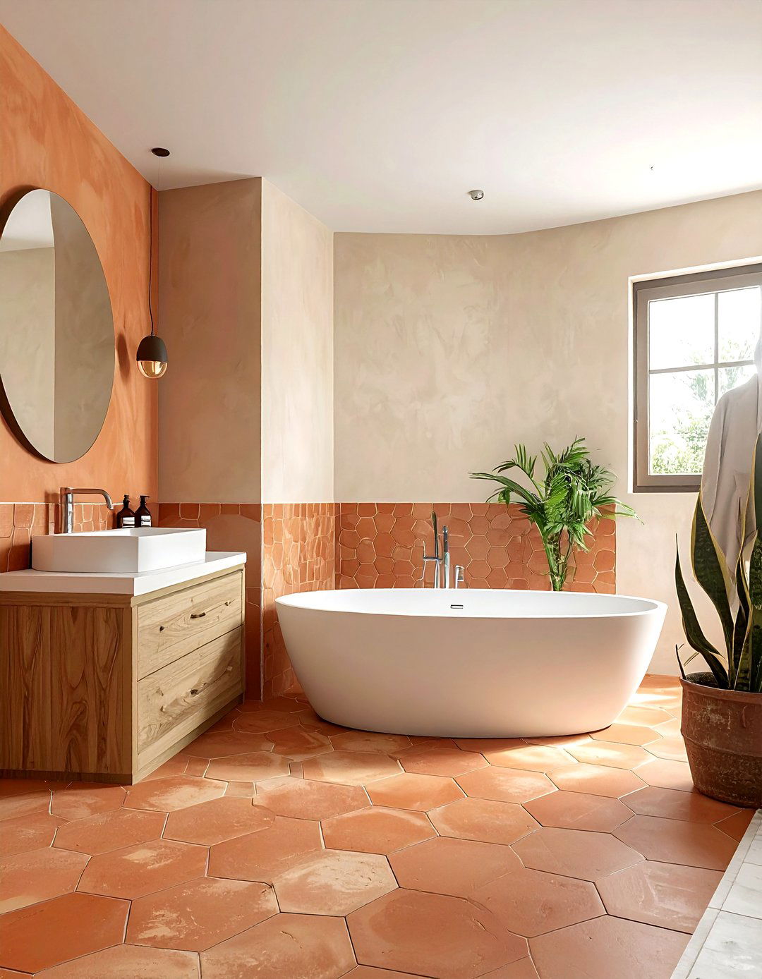 Terracotta Tile Bathroom - 30 bathroom warm settings