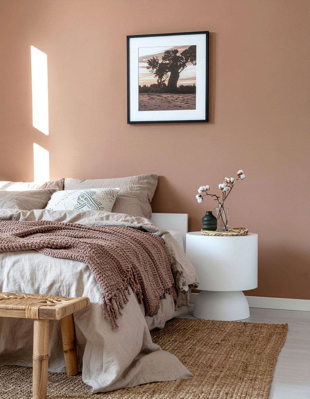 Terracotta Wall Paint - 30 Moroccan bedroom ideas