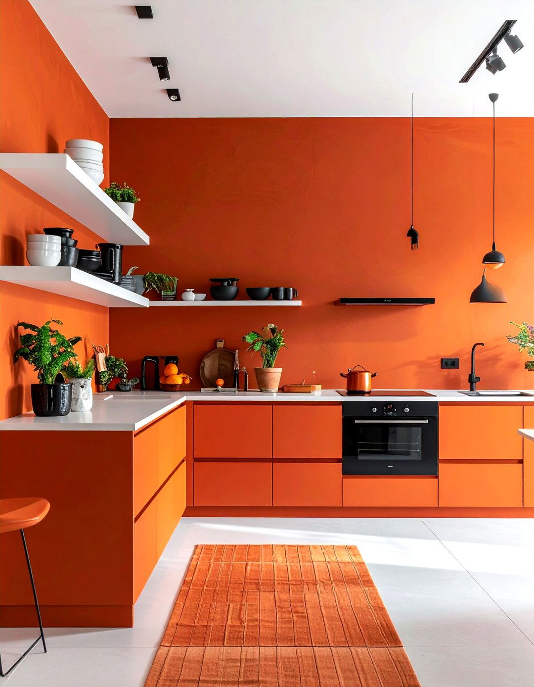 Terracotta accent wall kitchen - 30 terracotta kitchen ideas