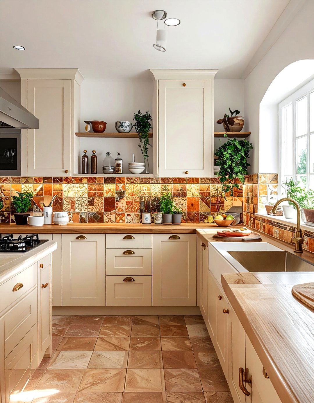 Terracotta backsplash - 30 rust kitchen ideas