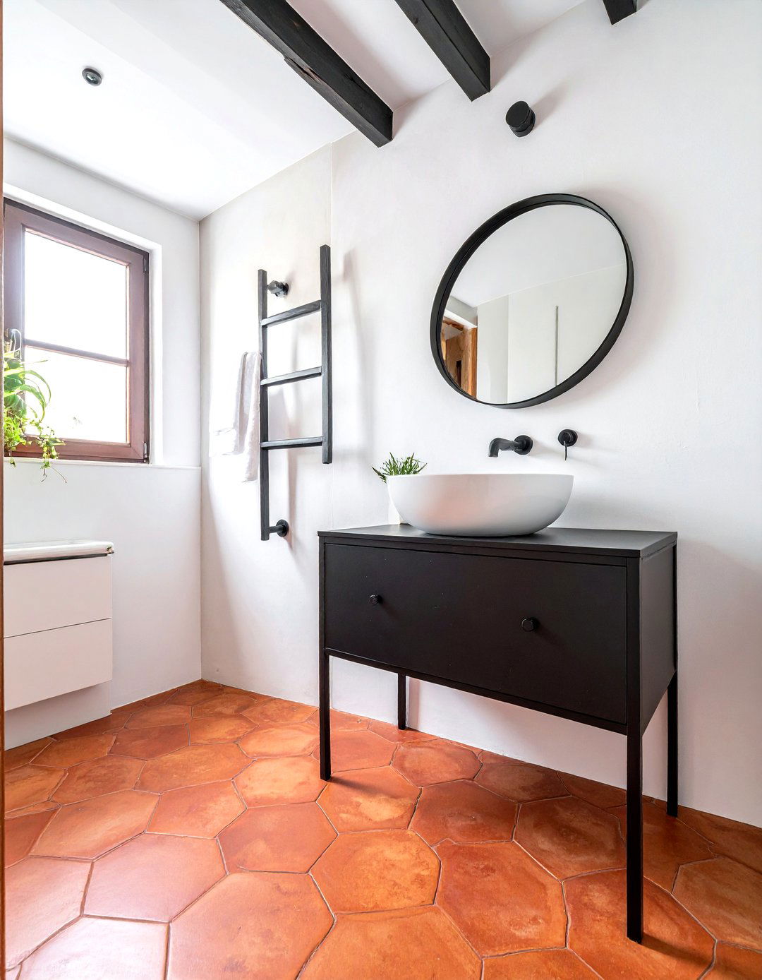 Terracotta bathroom floor tile - 30 ceramic tile bathroom ideas