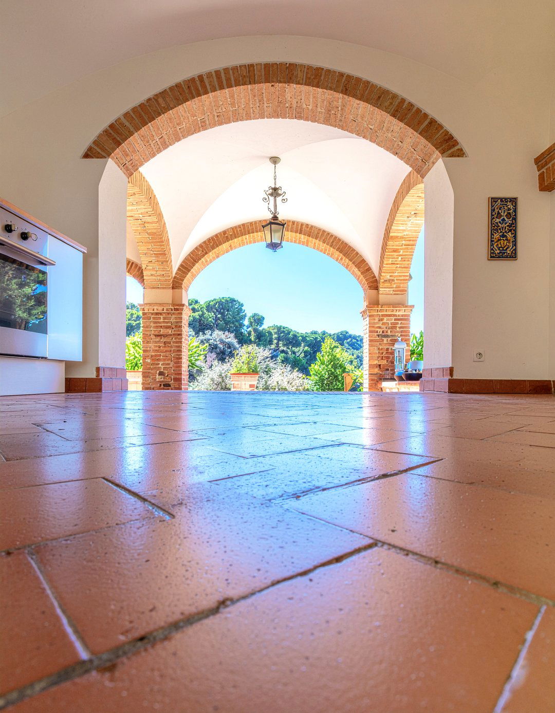Terracotta brick floor kitchen - 30 brick floor kitchen ideas