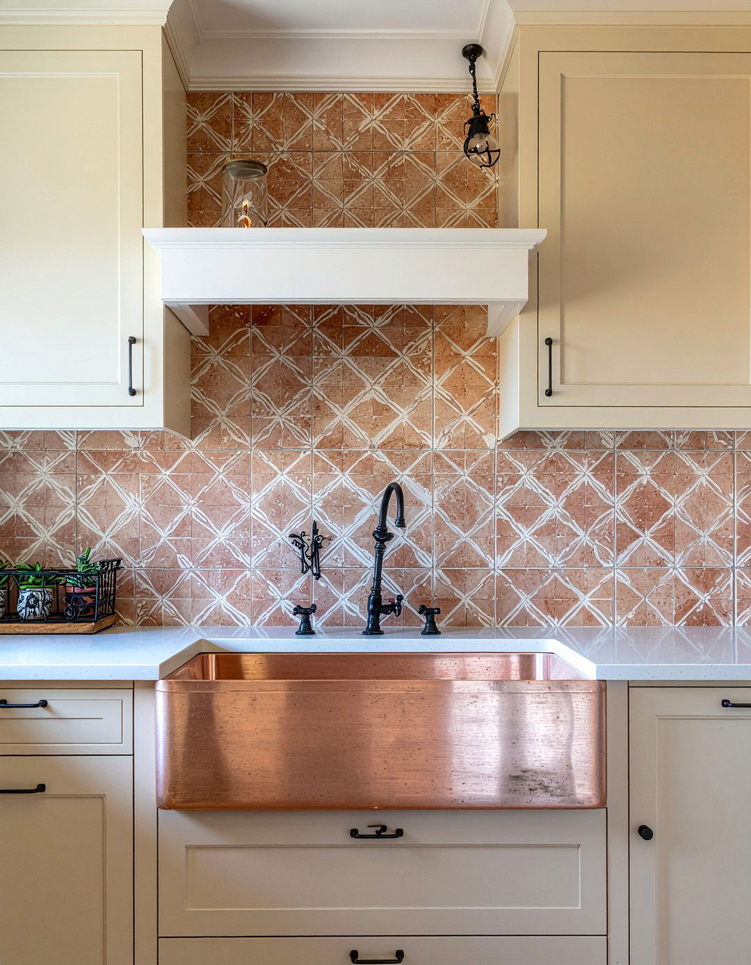 Terracotta cement tile kitchen - 30 encaustic tile kitchen backsplash ideas