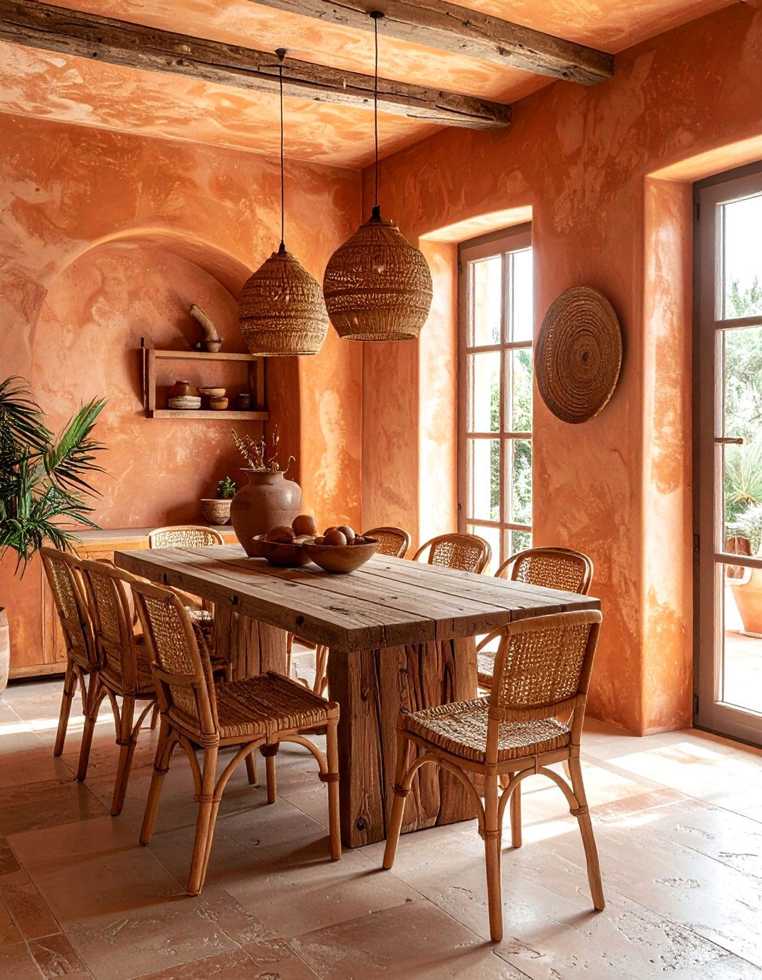 Terracotta dining room - 30 bright orange dining room ideas