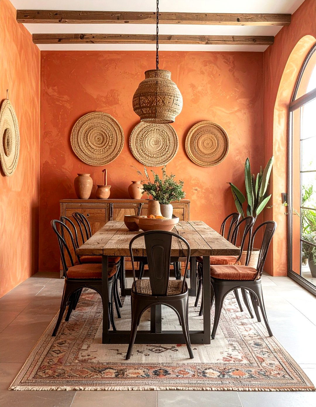 Terracotta dining room - 30 dining room paint ideas