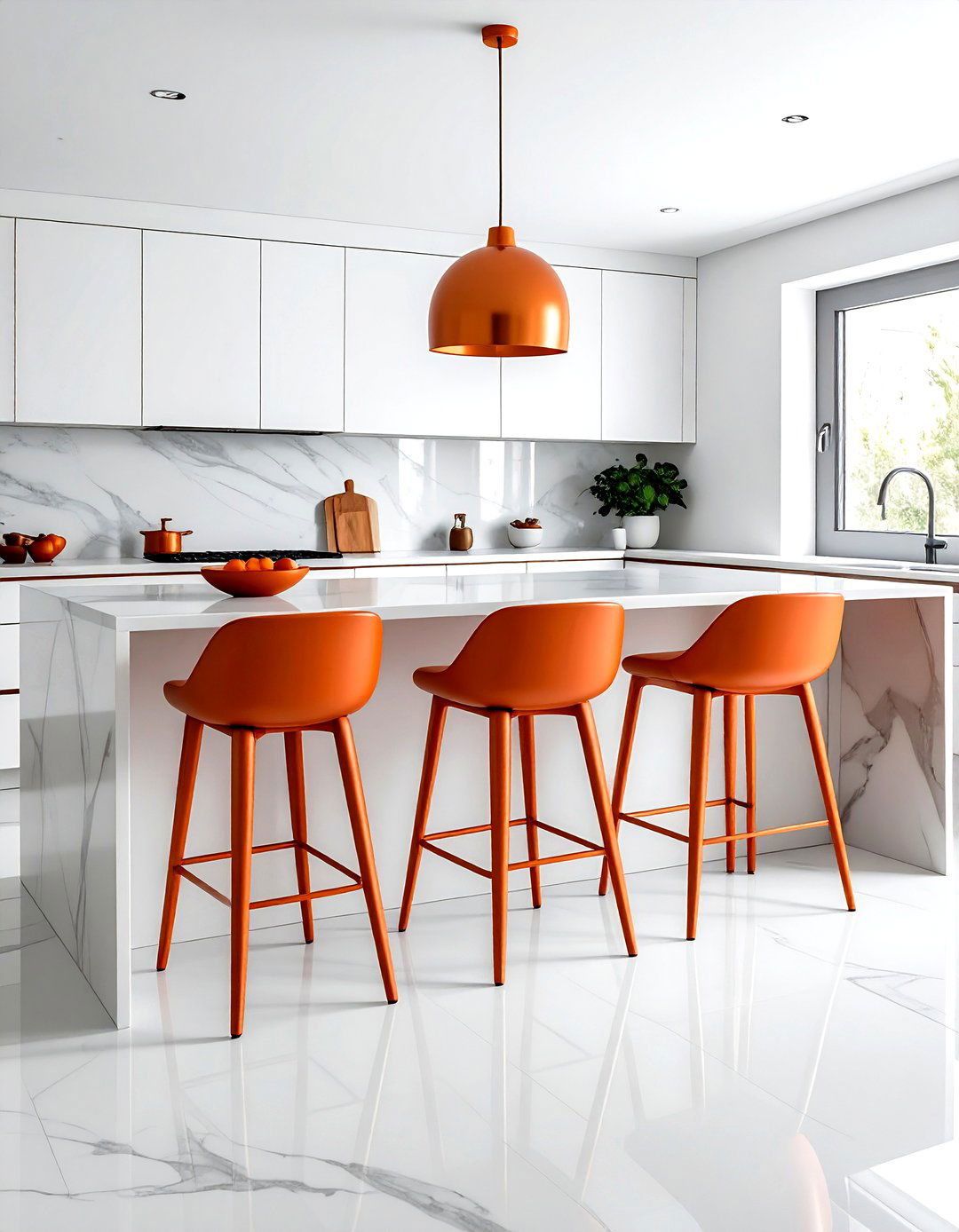 Terracotta kitchen bar stools - 30 terracotta kitchen ideas