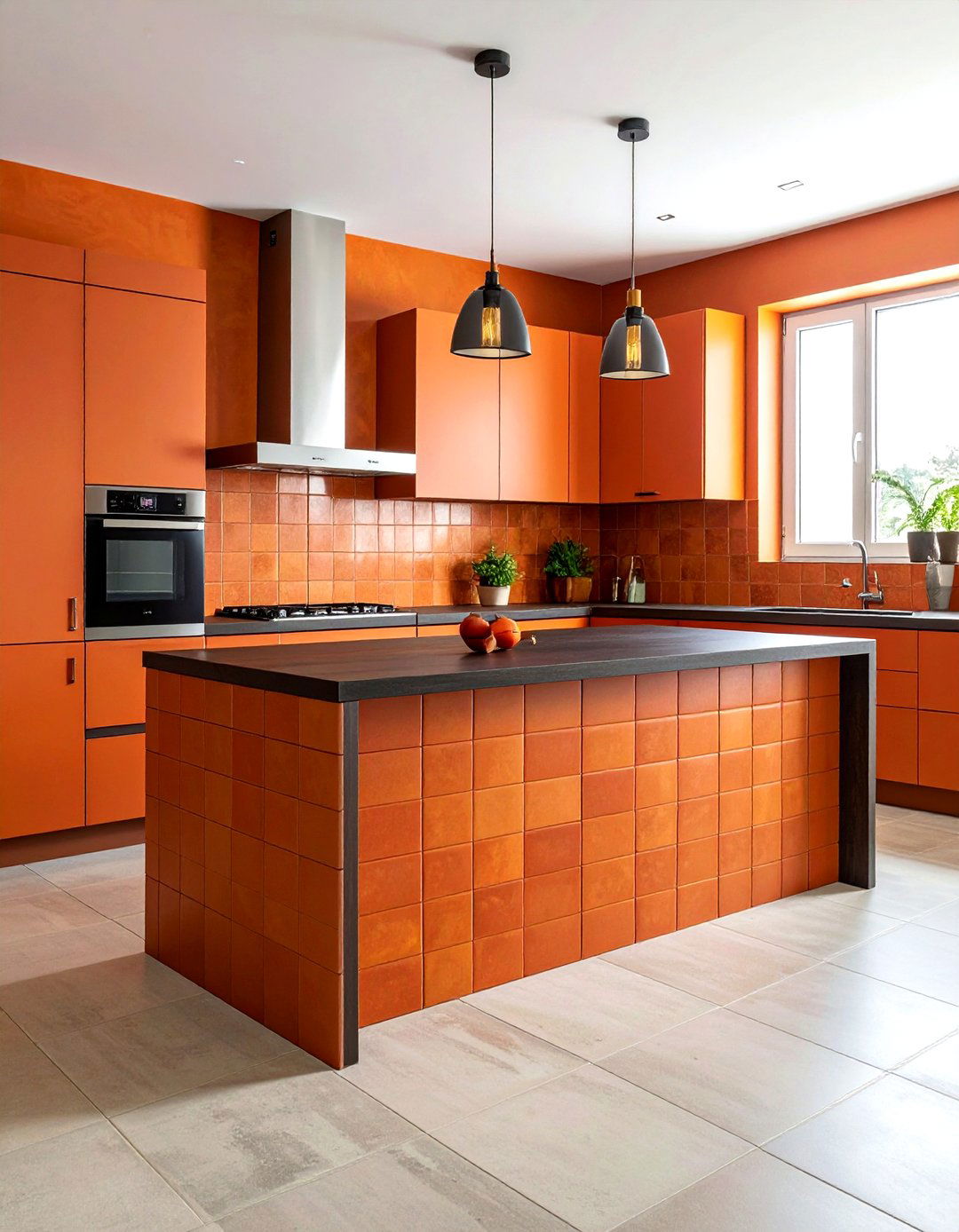 Terracotta kitchen island base - 30 terracotta kitchen ideas