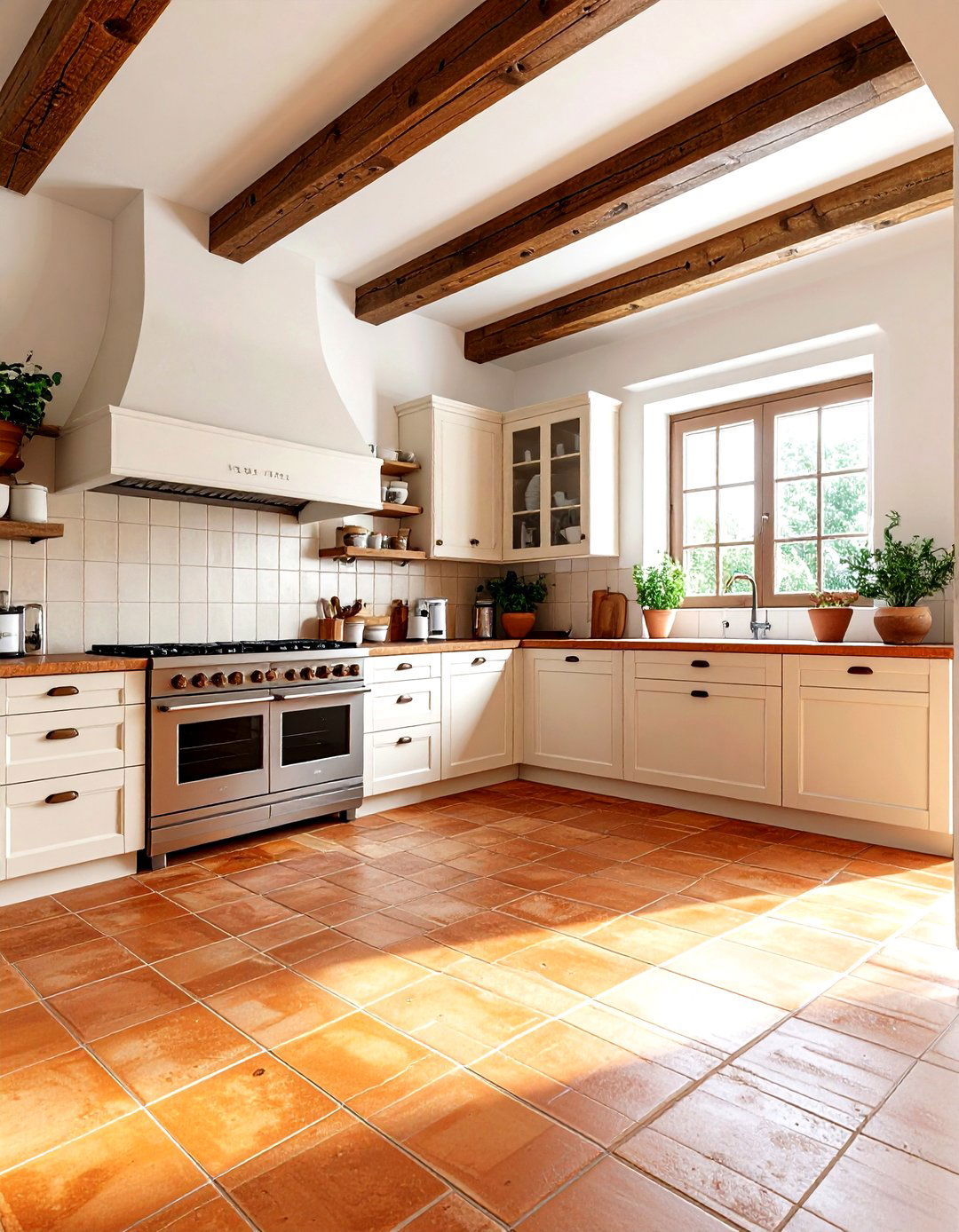 Terracotta kitchen tiles - 30 kitchen color ideas