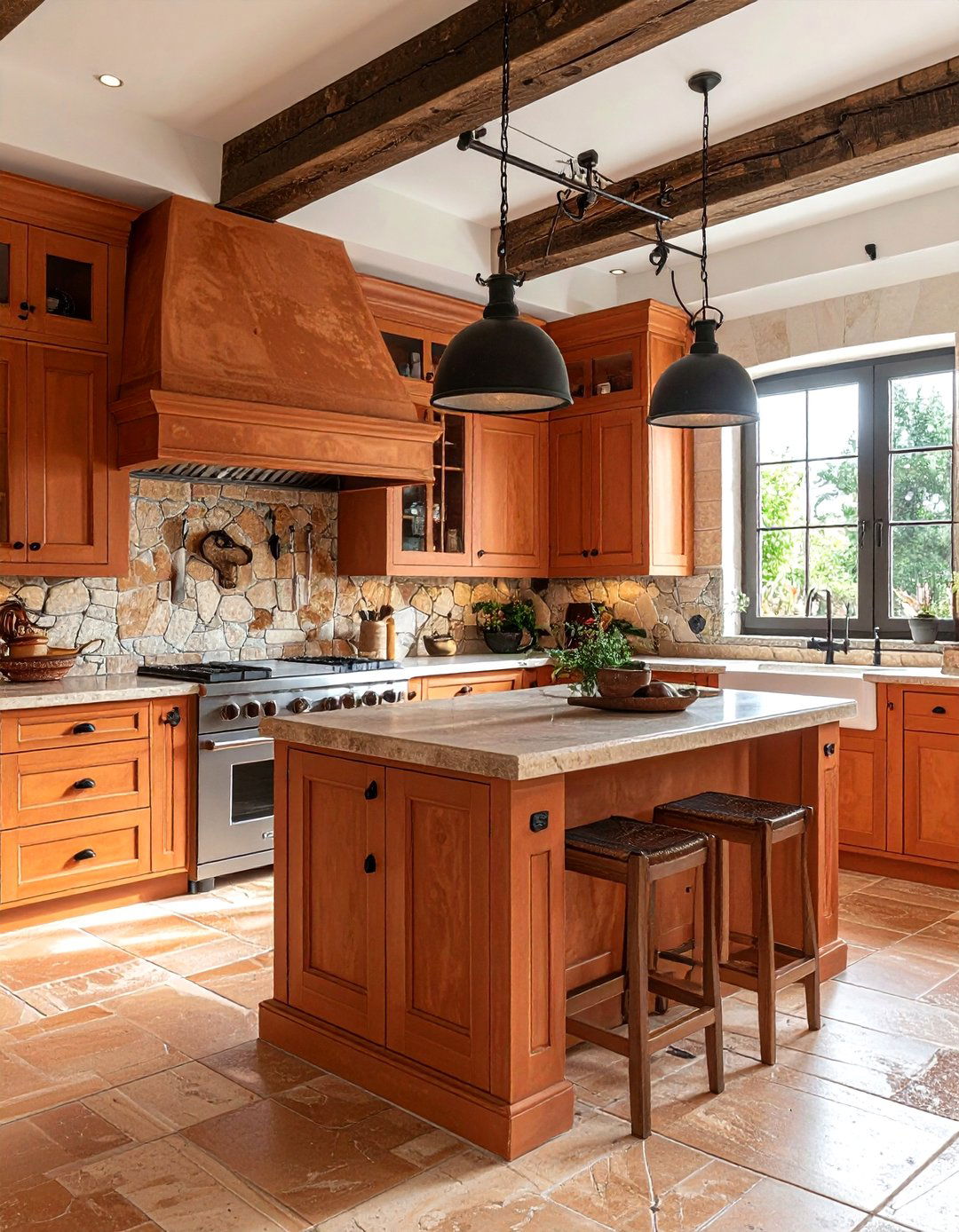Terracotta kitchen - 30 colorful kitchen ideas