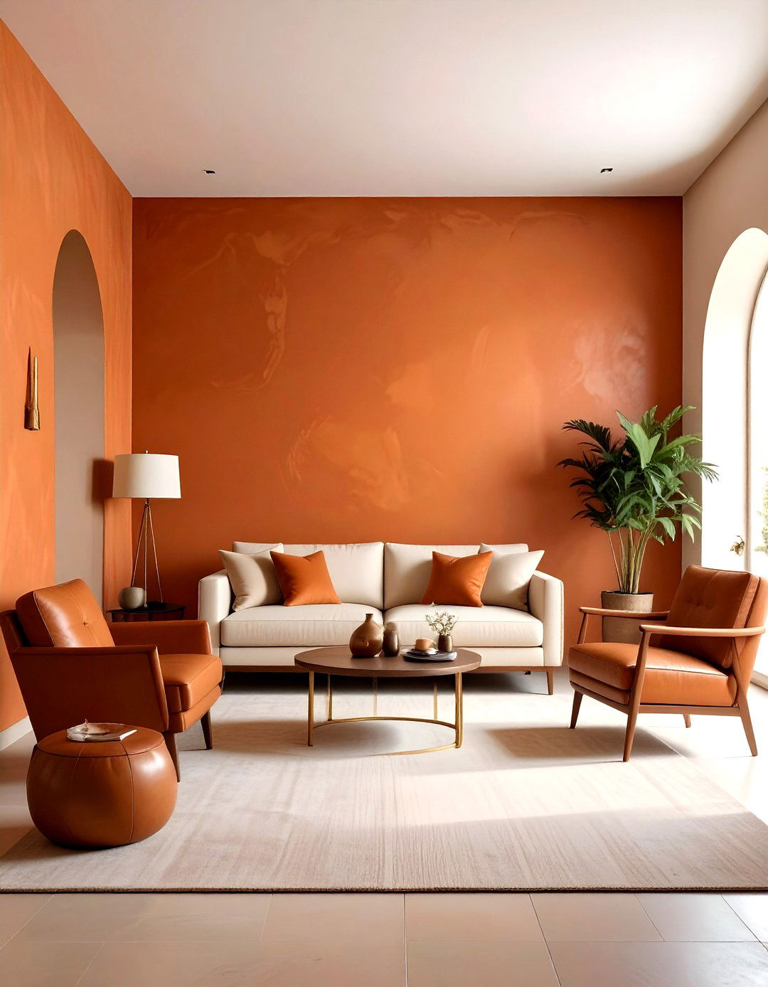 Terracotta living room - 30 living room warm settings