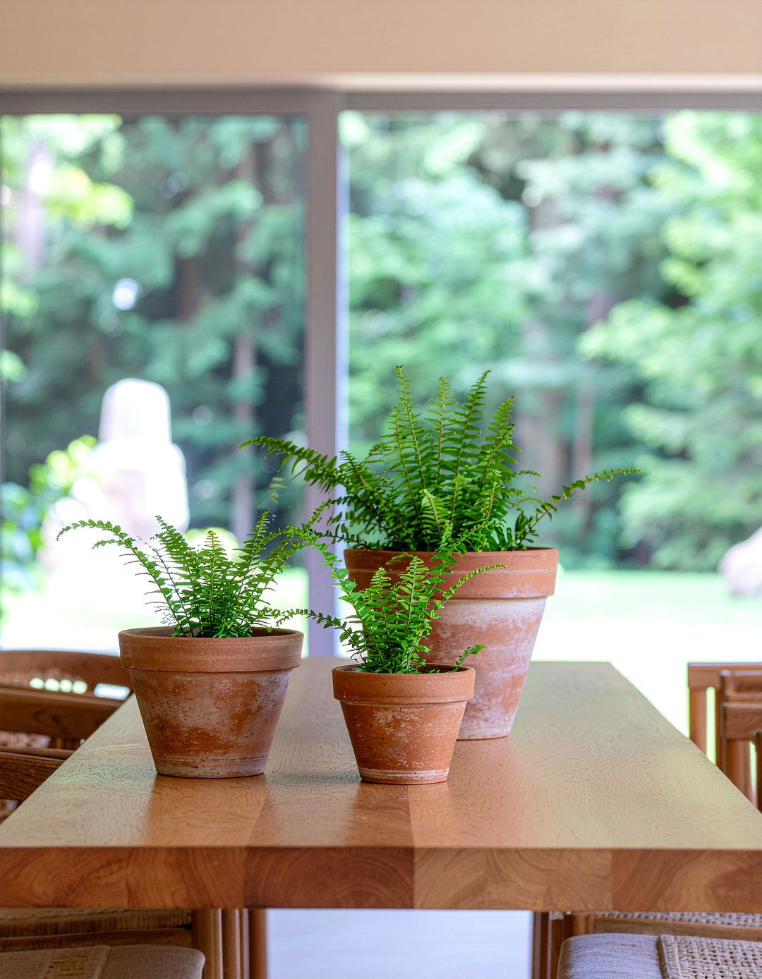 Terracotta planter decor - 30 meadow dining room ideas