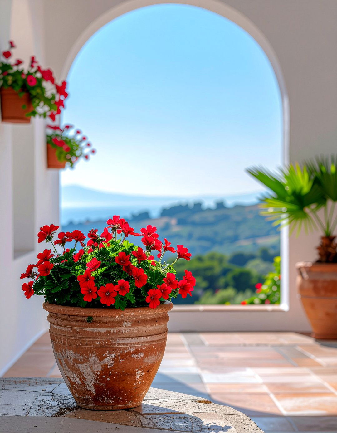 Terracotta pot flower arrangement - 30 floral arrangement ideas