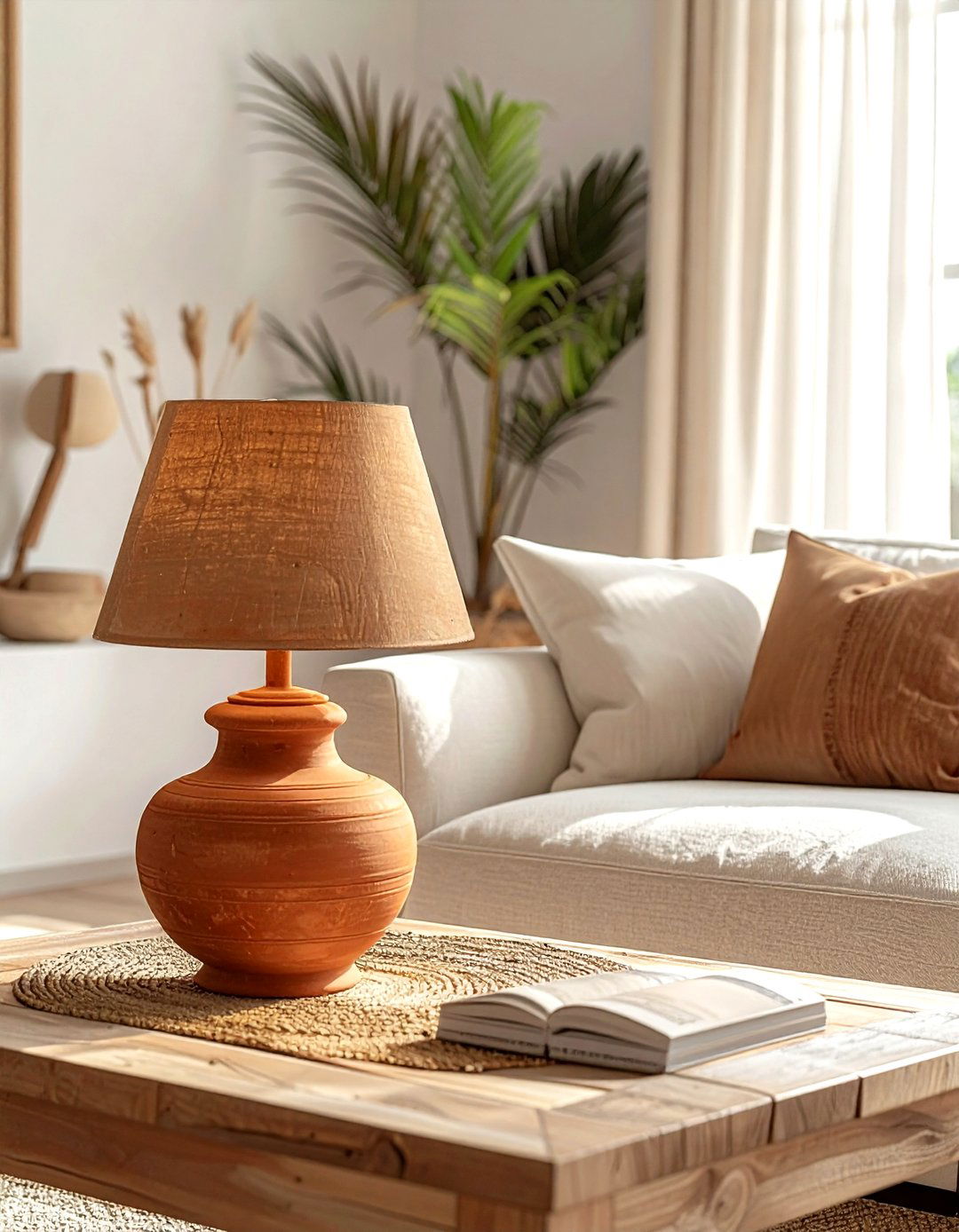Terracotta table lamp - 30 lamp ideas