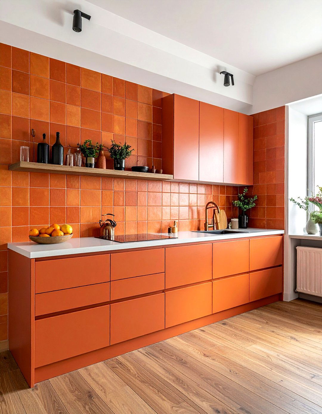 Terracotta tile backsplash - 30 terracotta kitchen ideas