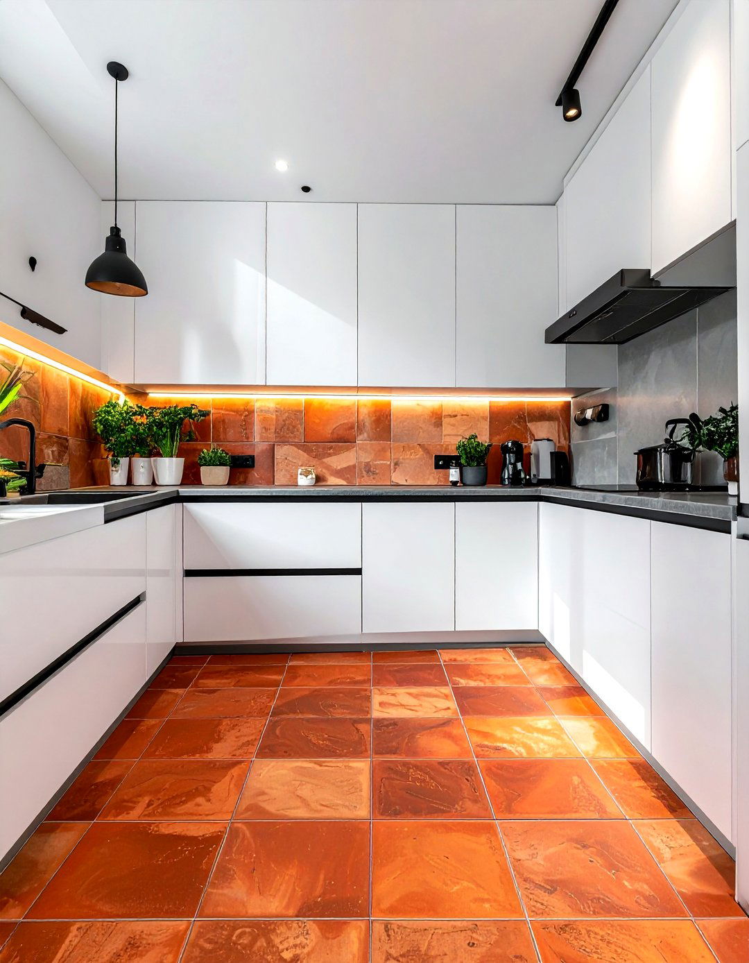Terracotta tile floor - 30 trending decor ideas