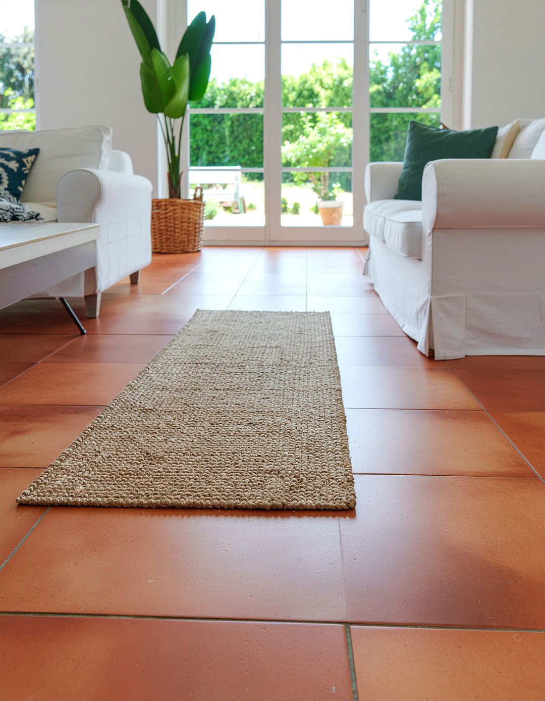 Terracotta tile floor - 30 French country living room ideas