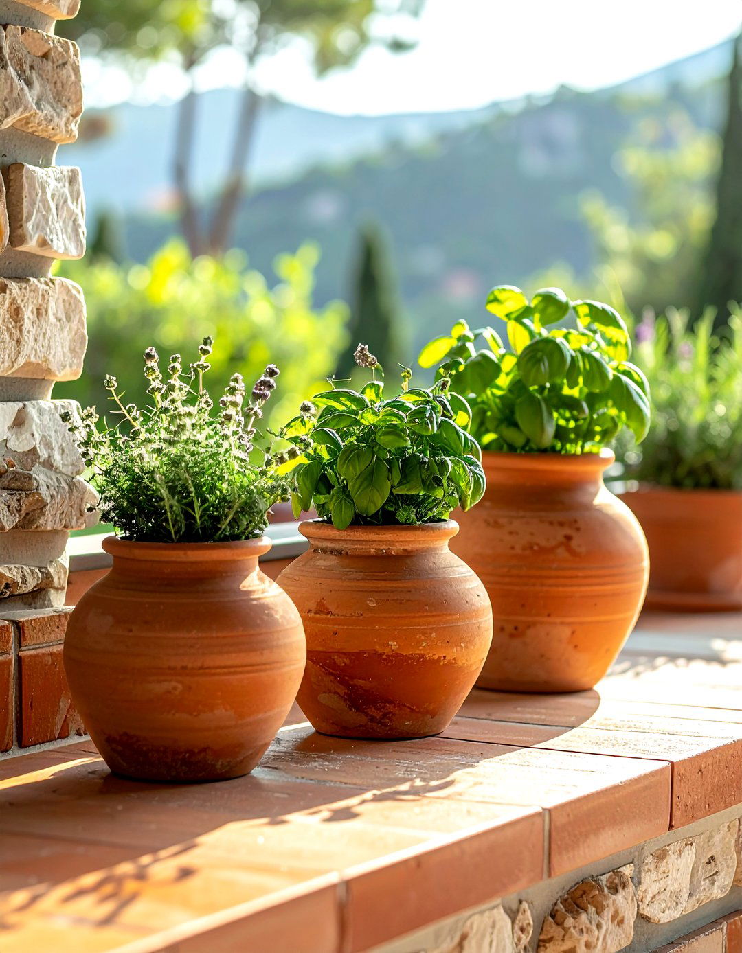 Terracotta vases kitchen counter - 30 vase ideas