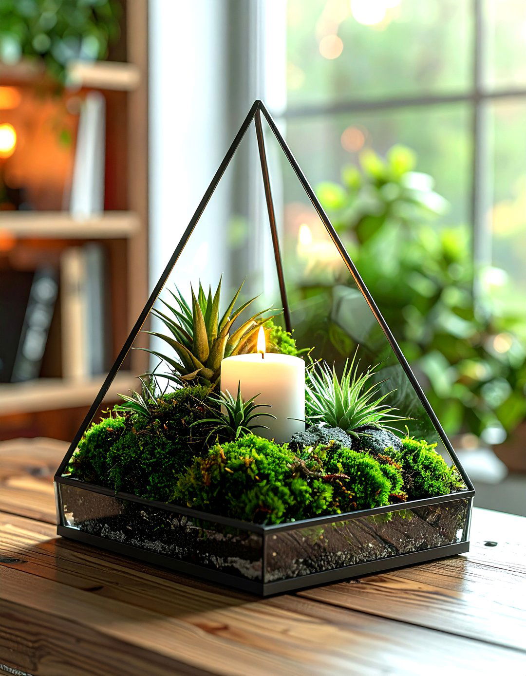 Terrarium Candle Garden - 30 living room candle ideas
