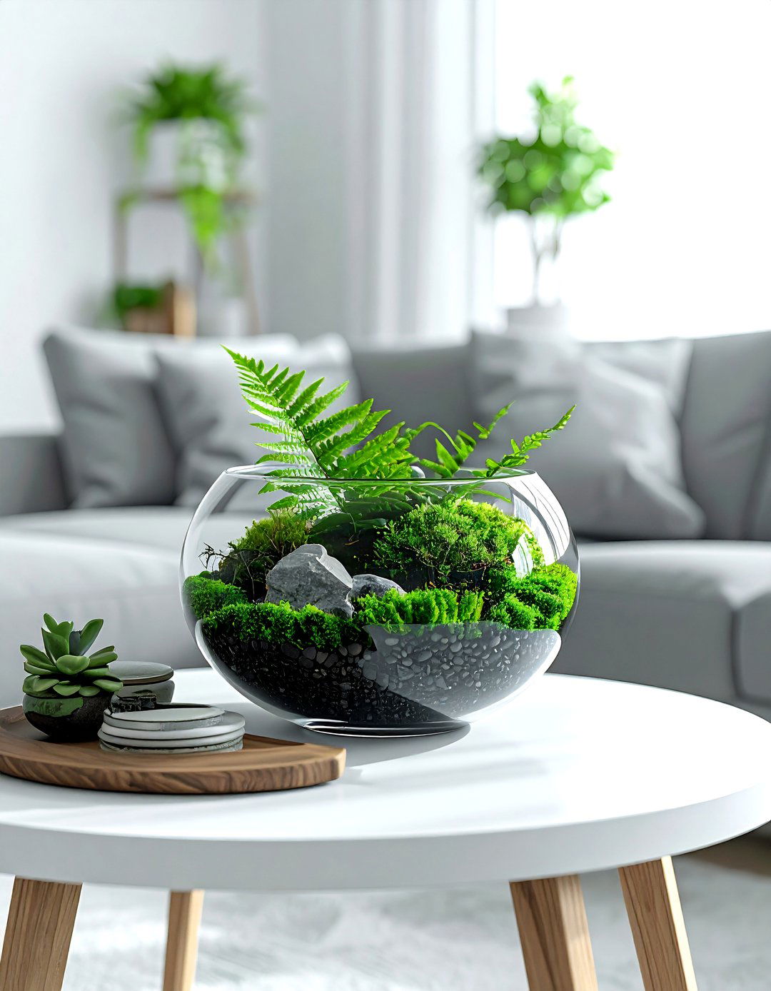Terrarium glass bowl - 30 jungle decor ideas