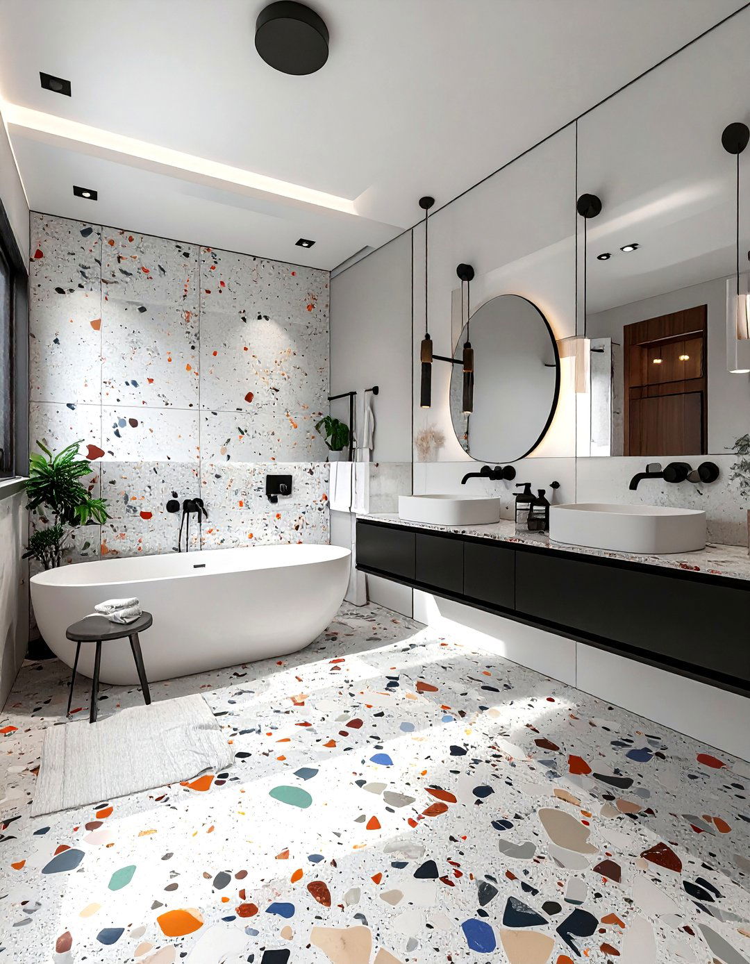 Terrazzo Bathroom - 30 natural stone bathroom ideas