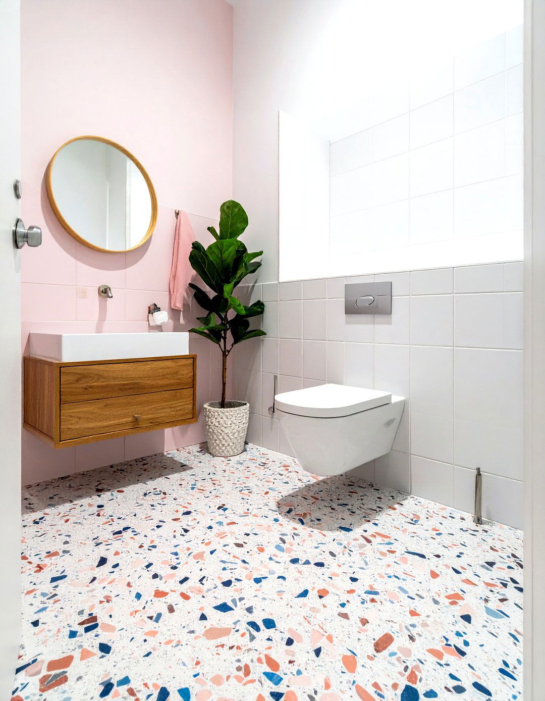 Terrazzo Bathroom Floor - 30 toilet room ideas