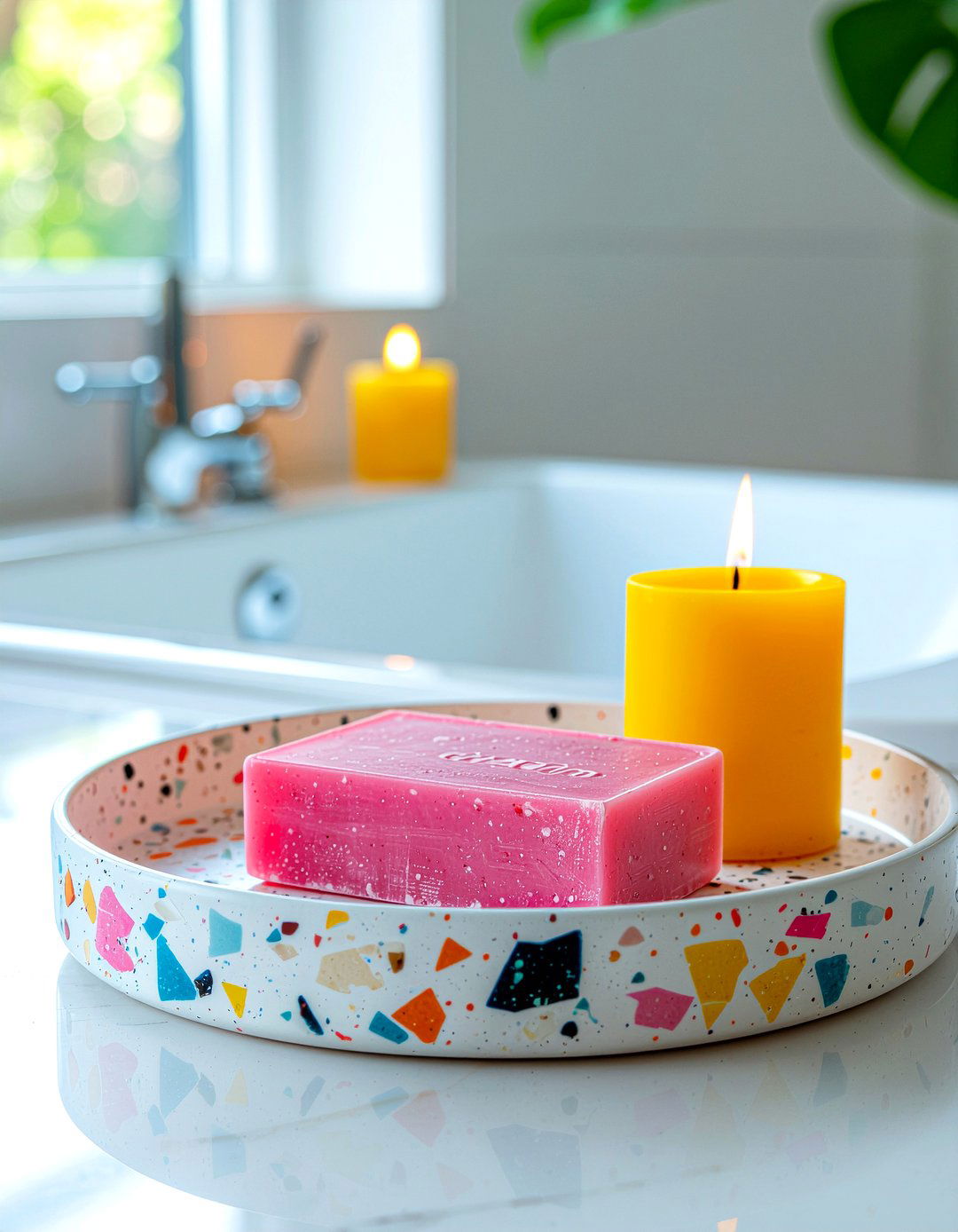 Terrazzo Bathroom Tray - 30 bathroom tray ideas