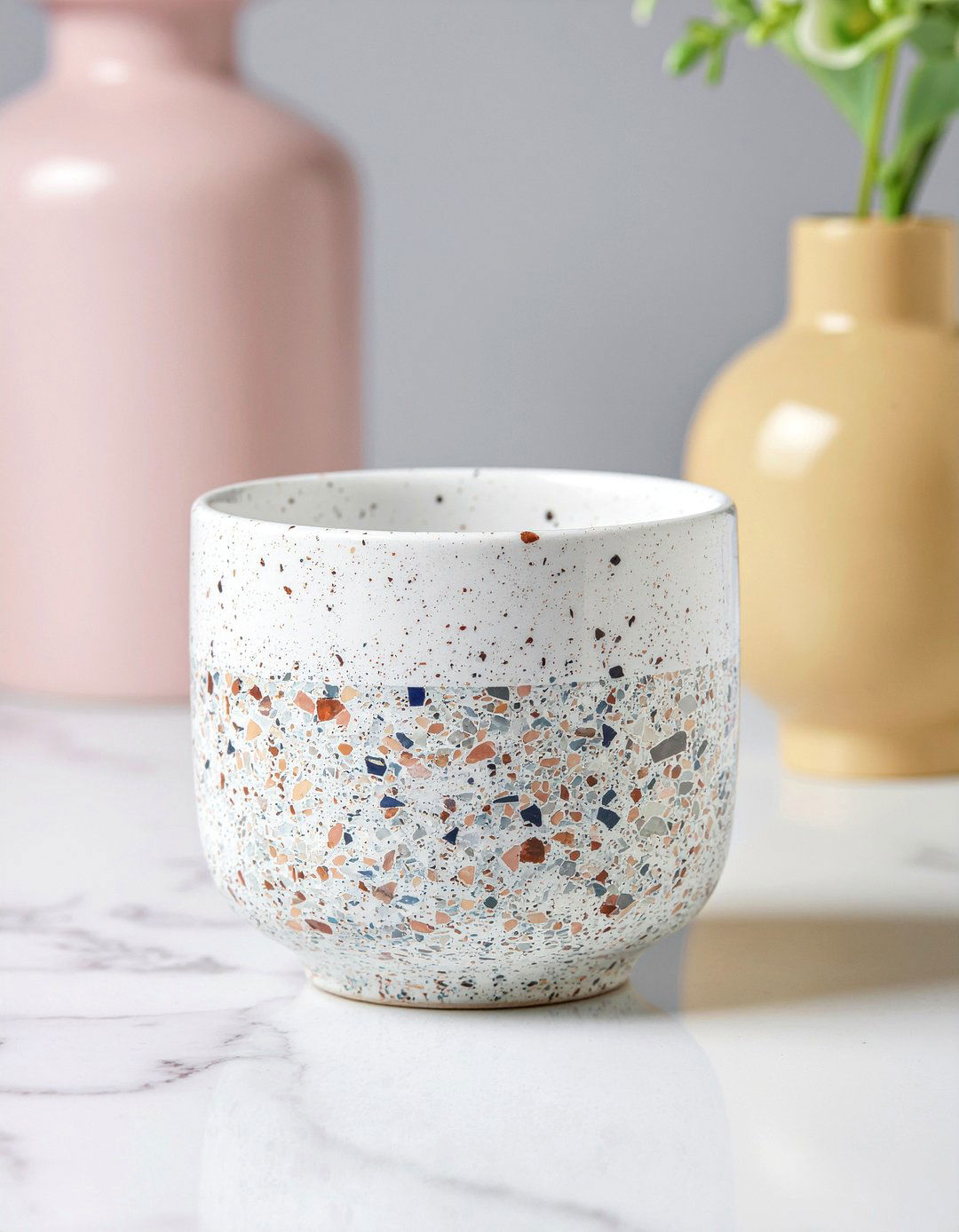 Terrazzo Bathroom Tumbler - 30 bathroom tumbler ideas