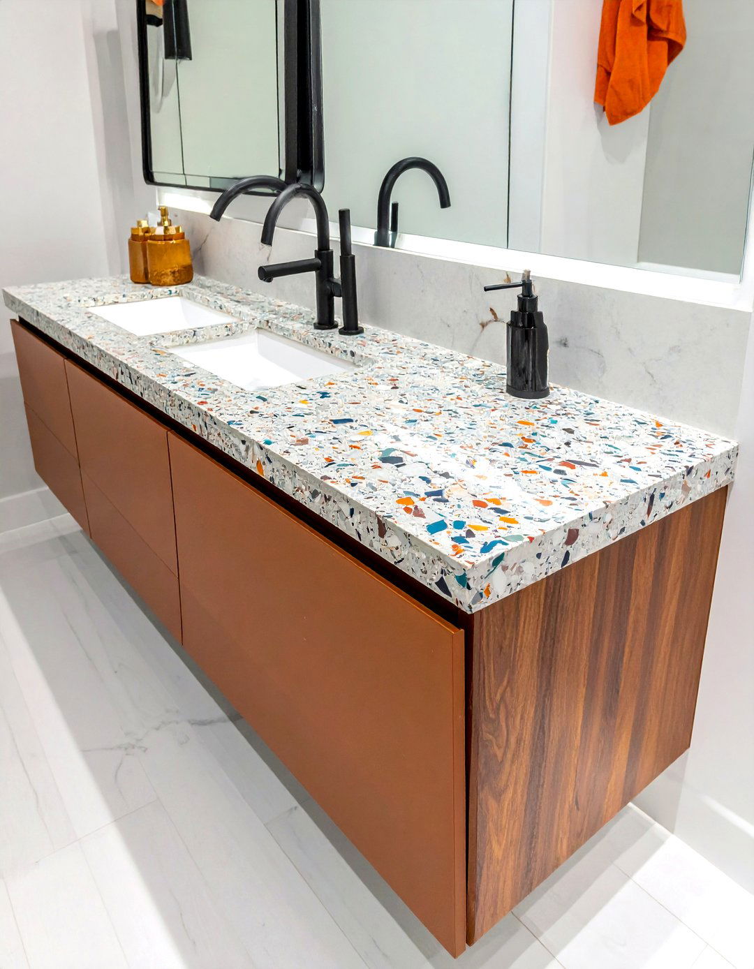 Terrazzo Countertop - 30 bathroom vanity countertop ideas