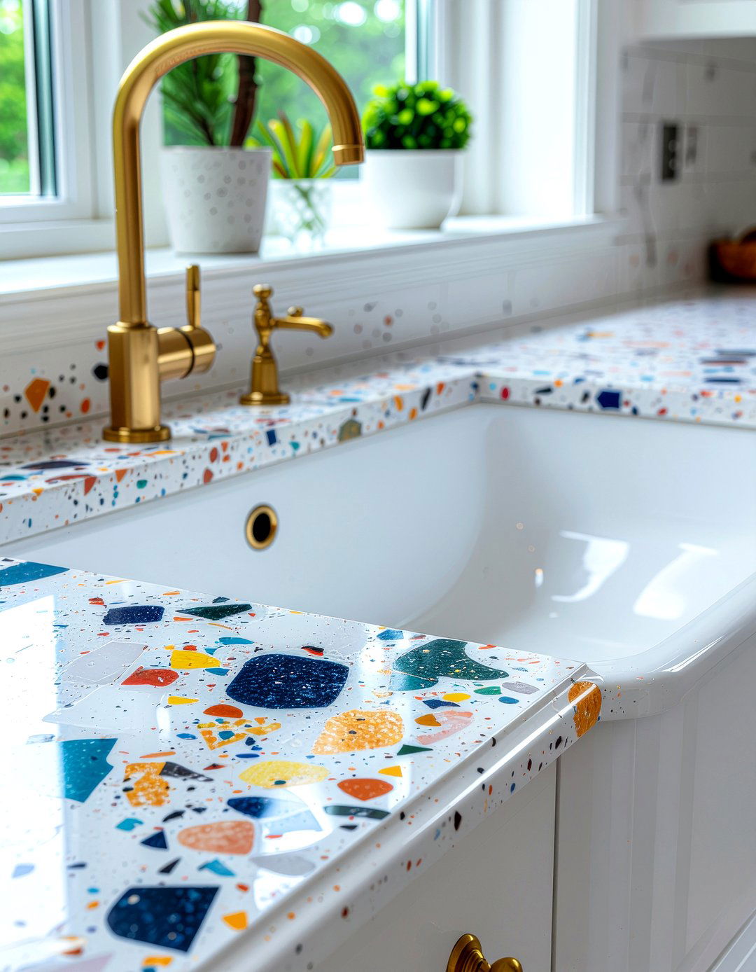 Terrazzo Countertop - 30 bathroom sink accent ideas