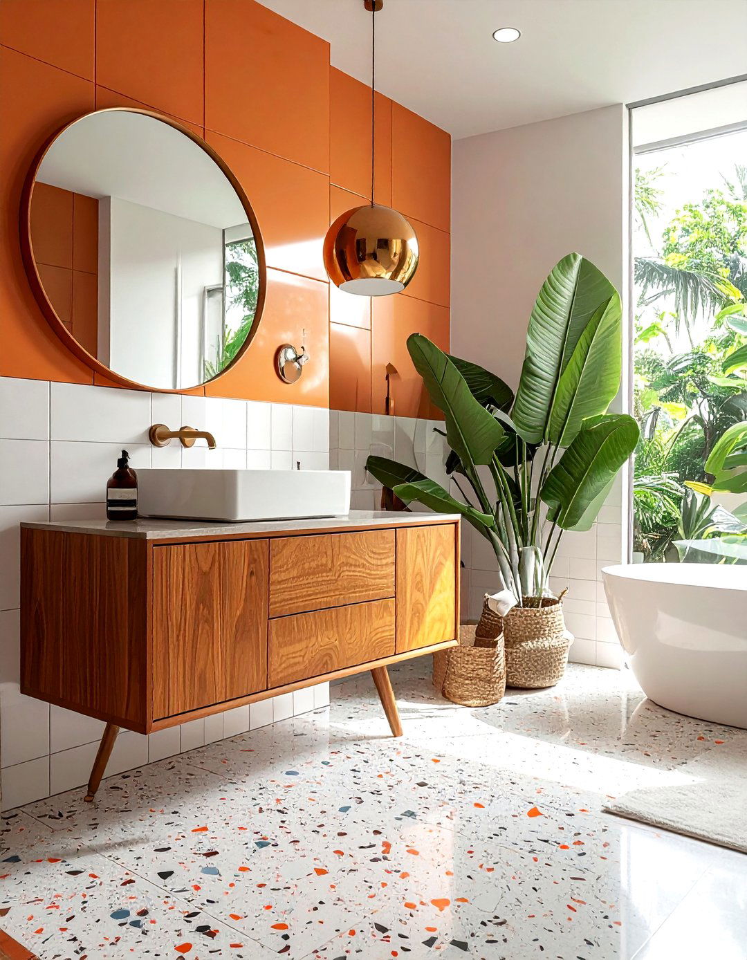 Terrazzo Effect Vinyl - 30 bathroom vinyl flooring ideas