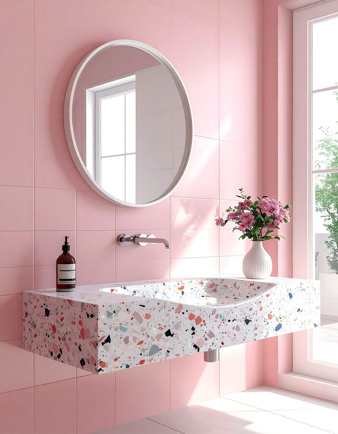 Terrazzo Floating Basin - 30 wall-mounted sink ideas