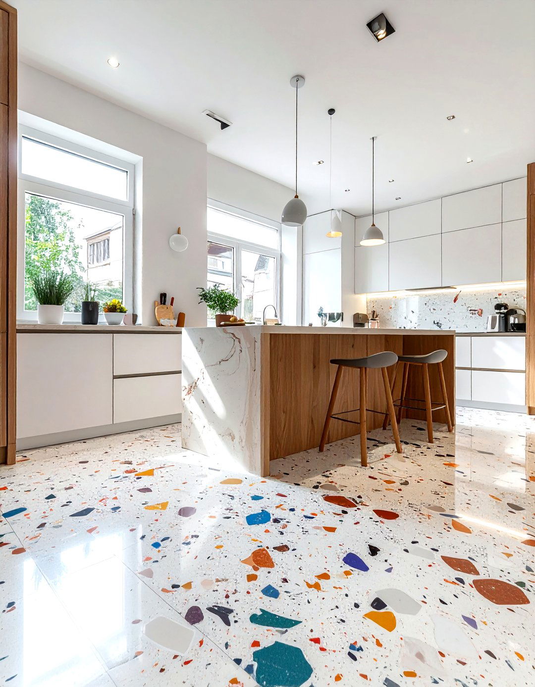 Terrazzo Floor - 30 editor's choice kitchen ideas