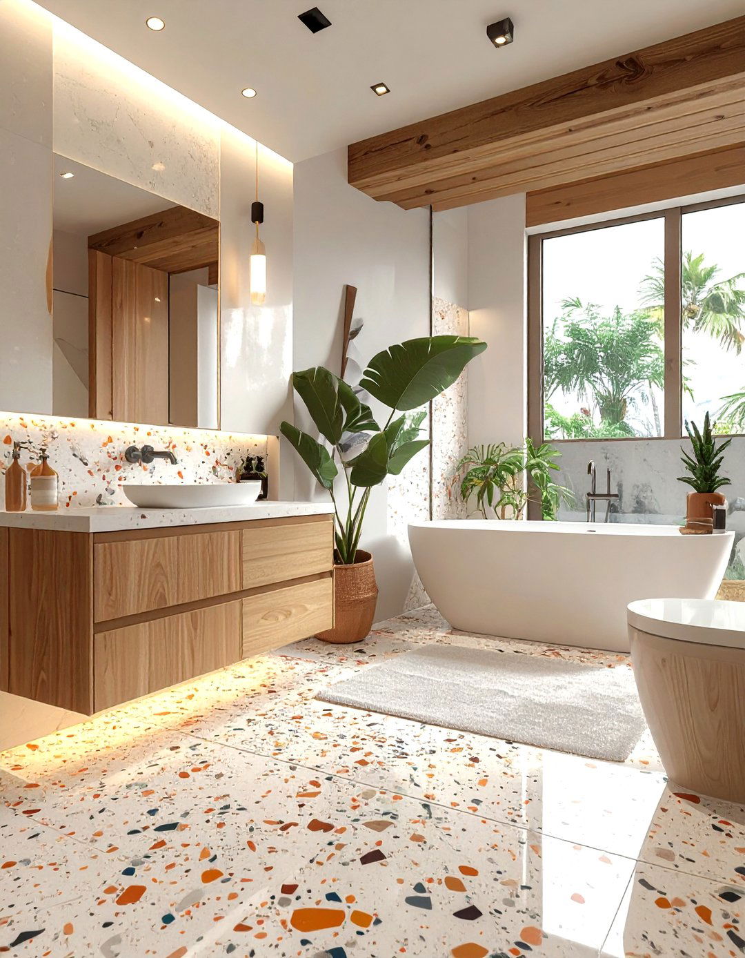 Terrazzo Floor Master Bathroom - 30 one-of-a-kind bathroom ideas