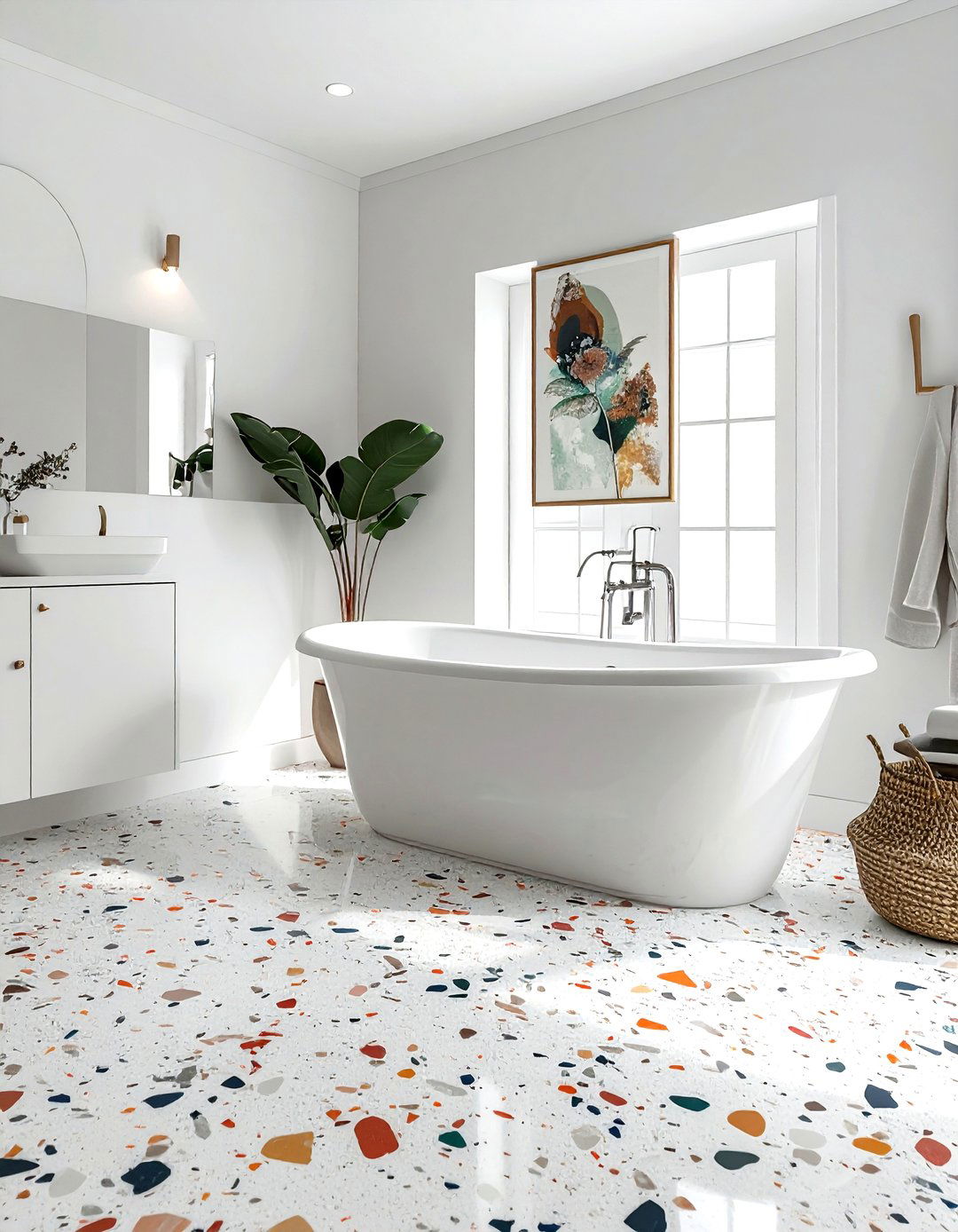 Terrazzo Floor Tile - 30 bathroom soft settings