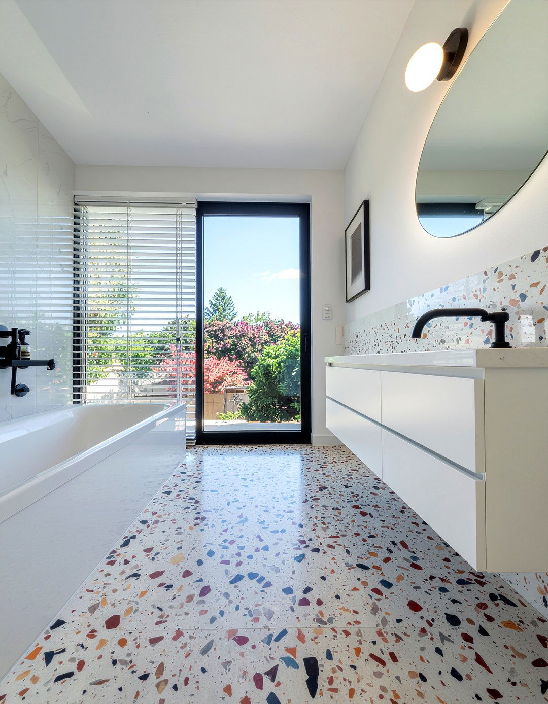 Terrazzo Floor Tile - 30 bedroom ensuite ideas