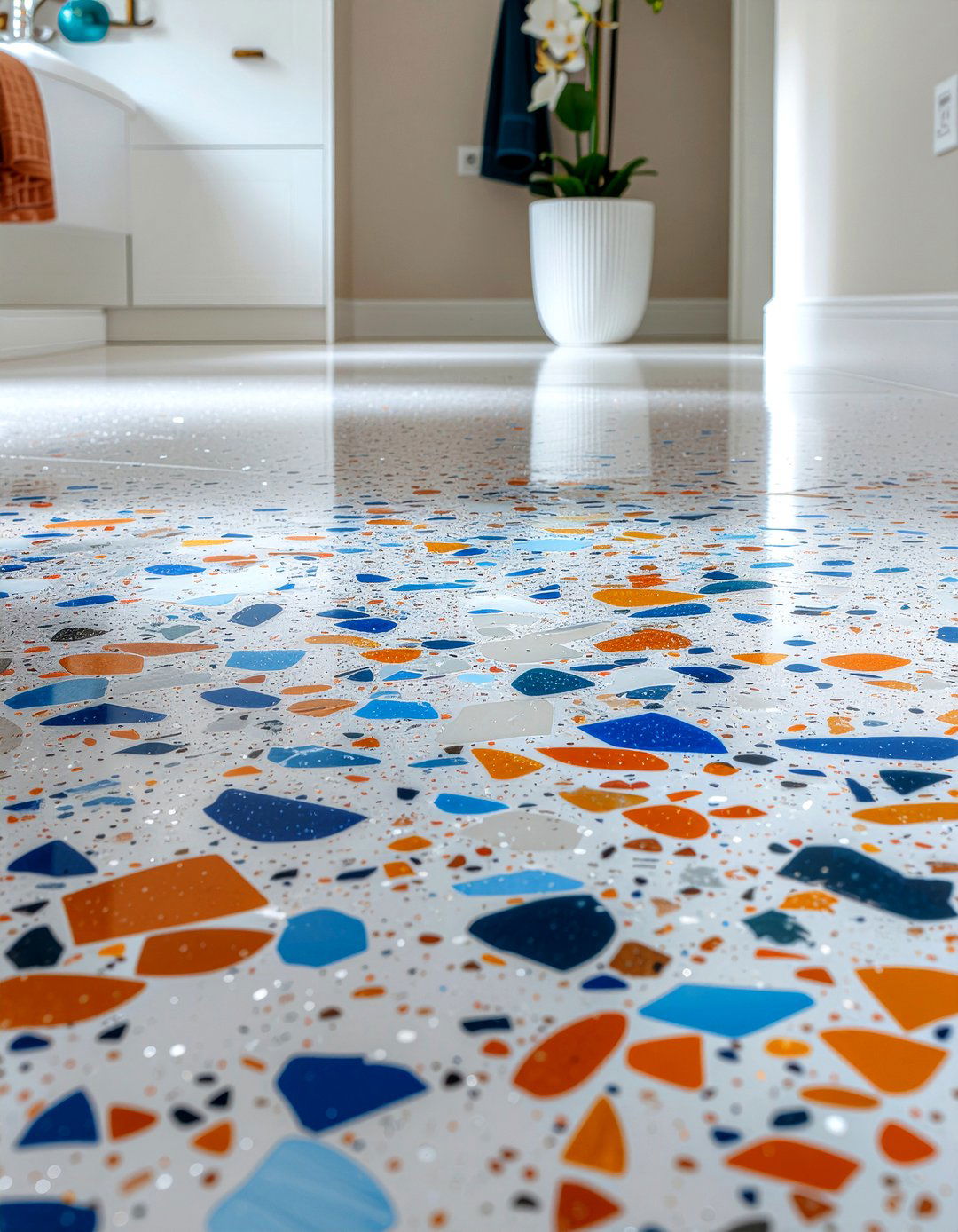 Terrazzo Floor - 30 bathroom enhancement ideas