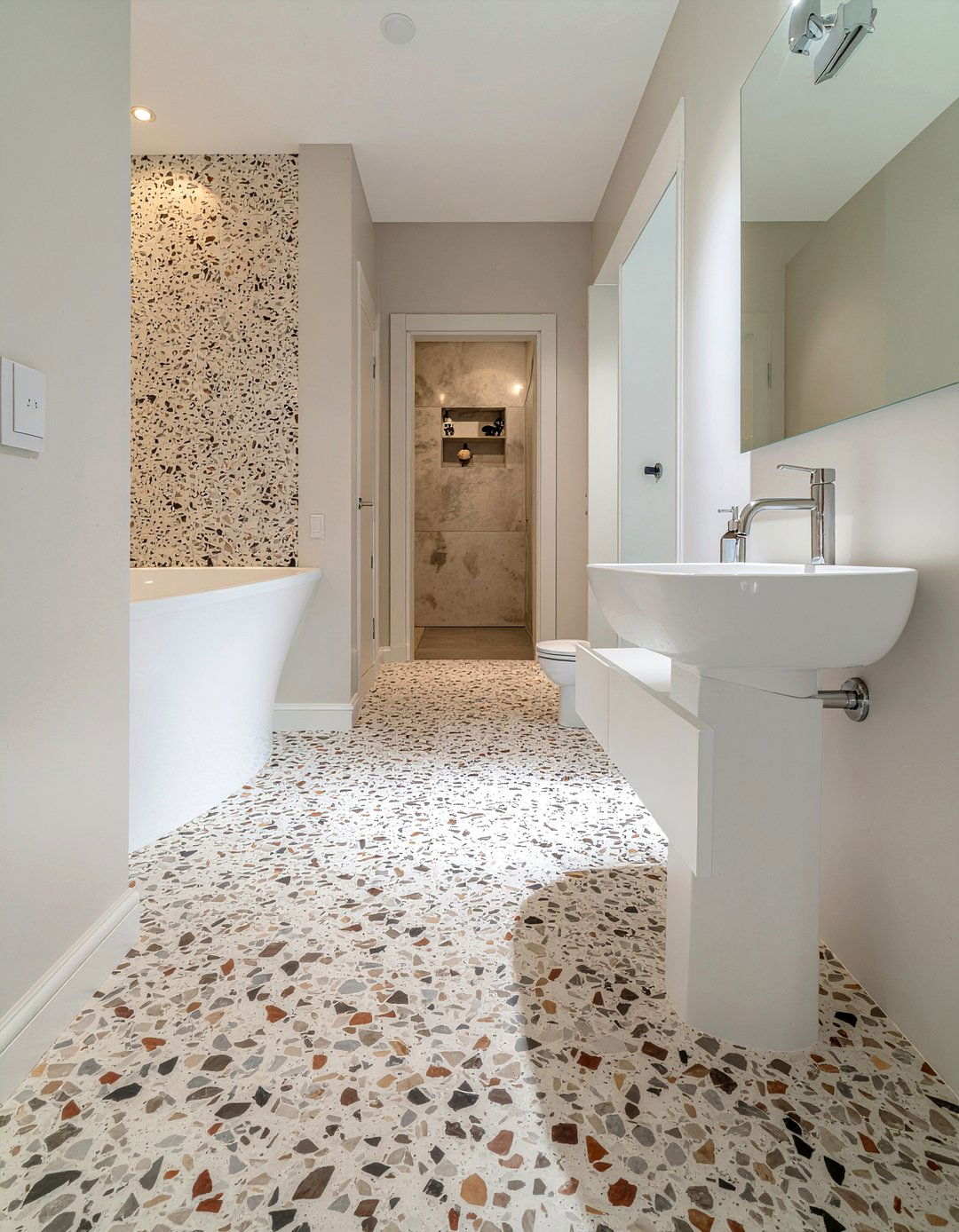 Terrazzo Flooring - 30 new build bathroom ideas